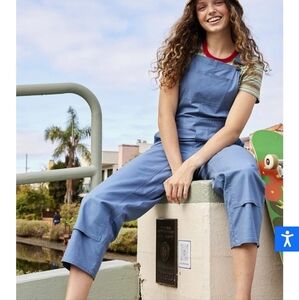 Toad & CO Women Utility Overalls In French Blue